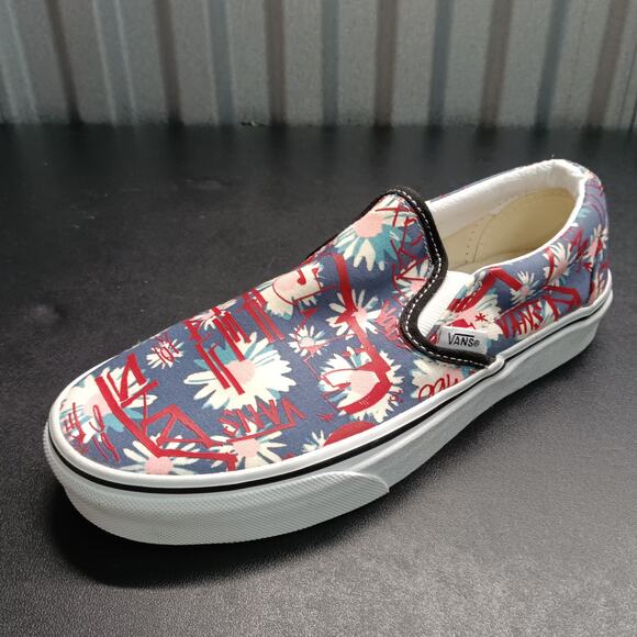 Vans Classic Slip On Floral Sneakers Unisex Men Women - Picture 3 of 8